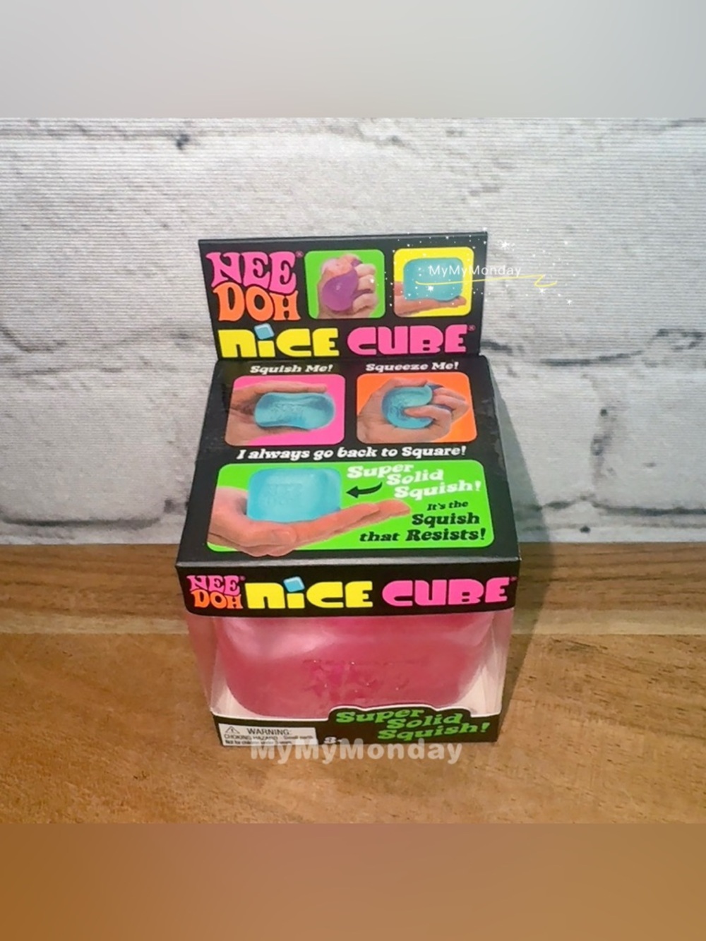 NeeDoh Nice Cube Squishy Pink - Picture 2 of 3